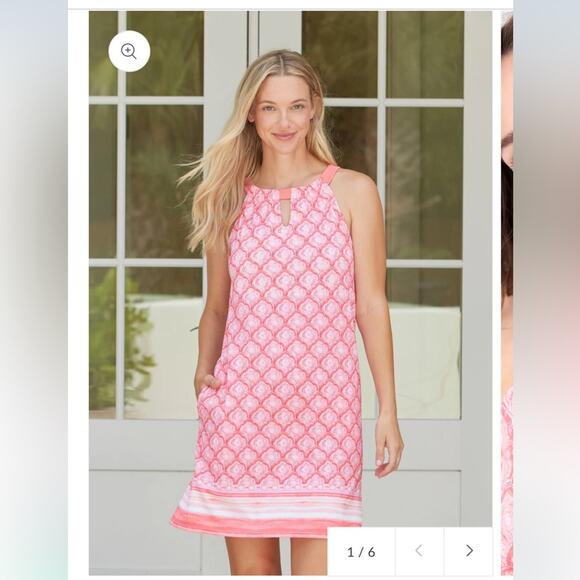 Cabana Life Amelia Island Sleeveless Shift Dress, Size Large - Picture 8 of 9